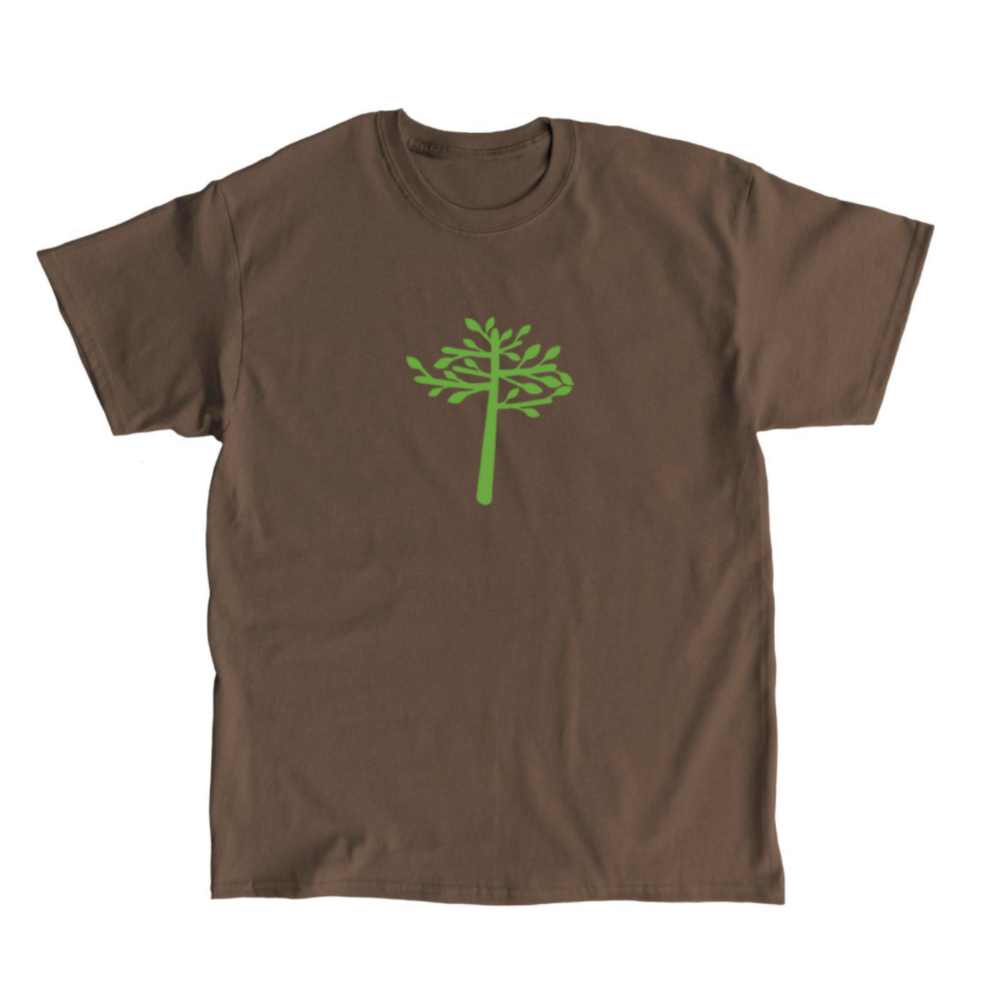 Abstract Text Ability Tree Brown T-Shirt