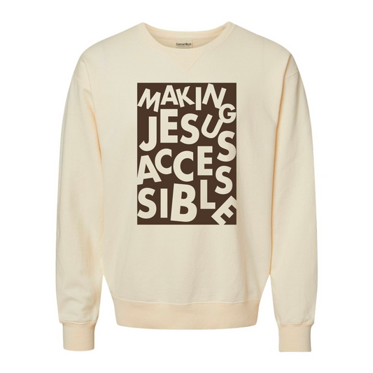 Making Jesus Accessible Crewneck Sweatshirt