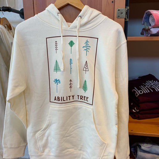 Cream Tree Graphic Hoodie