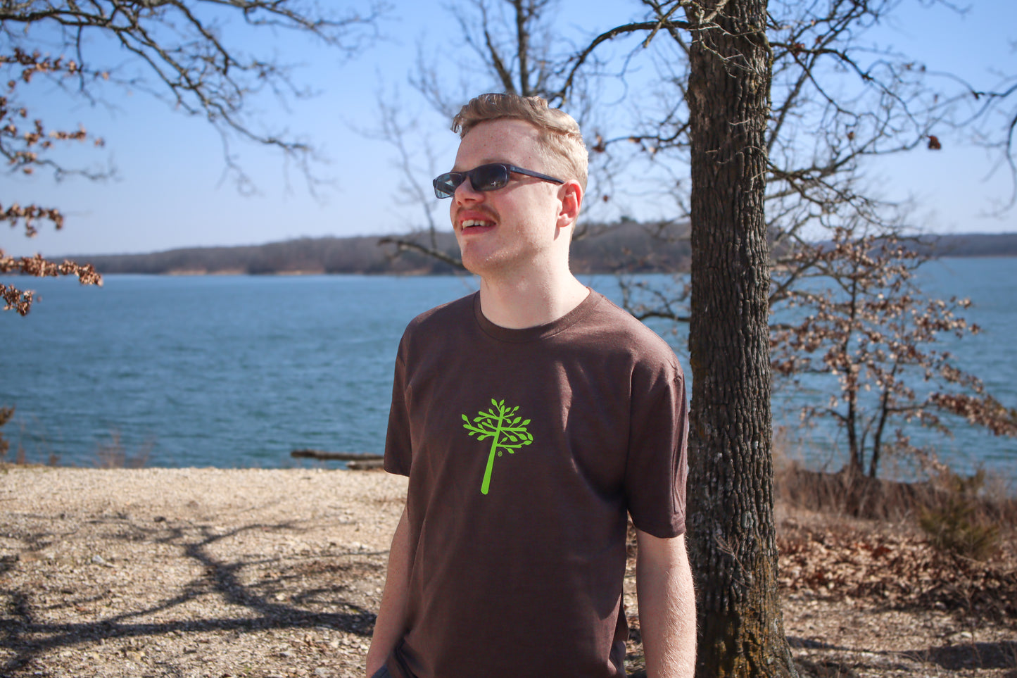 Abstract Text Ability Tree Brown T-Shirt