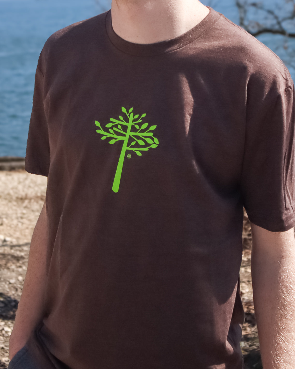 Abstract Text Ability Tree Brown T-Shirt