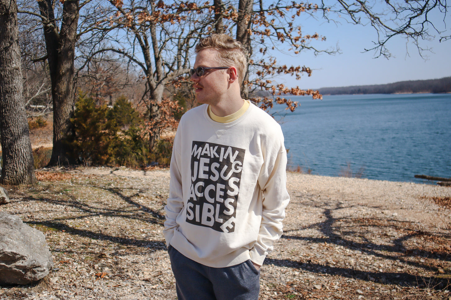 Making Jesus Accessible Crewneck Sweatshirt