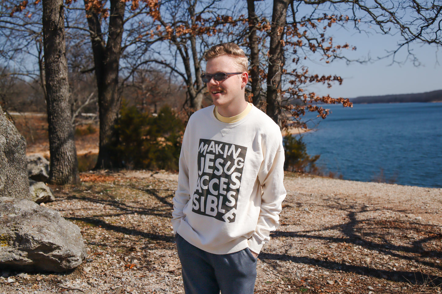 Making Jesus Accessible Crewneck Sweatshirt