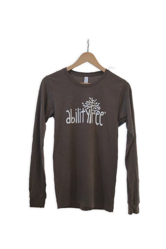 Long Sleeve Logo T-Shirt Brown