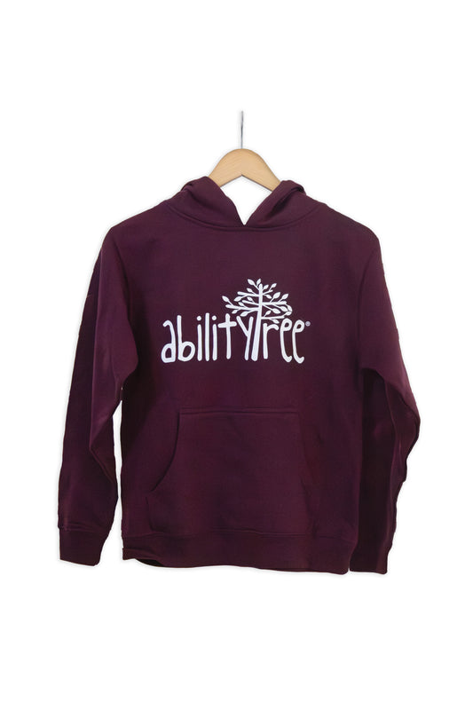 Kids Burgundy AT Logo Hoodie